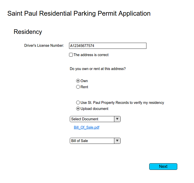 Upload residency document